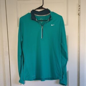 Nike Blue Lightweight Athletic Jacket with Quarter-Zip